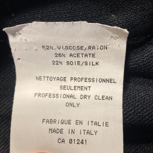 ROCHAS black silk blend pants size 40 - Picture 5 of 7